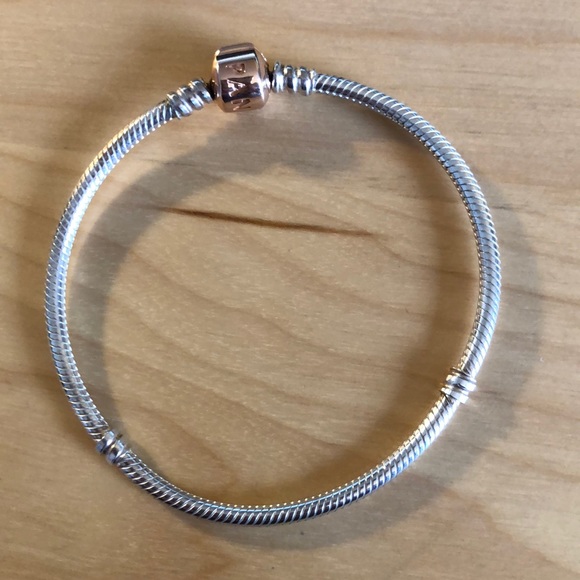 pandora silver bracelet rose gold clasp pandora silver bracelet rose gold clasp